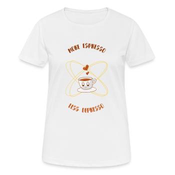 Espresso, Café, Café, Latte, Idée cadeau, Fun - T-shirt respirant Femme - blanc - Devant - AI Model Female 172 dark (172cm)