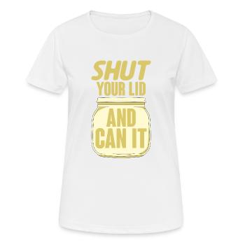 Fermez votre couvercle et pouvez-vous le faire 4 - T-shirt respirant Femme - blanc - Devant - AI Model Female 172 dark (172cm)