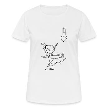 Cœur de Kurti - T-shirt respirant Femme - blanc - Devant - AI Model Female 172 dark (172cm)