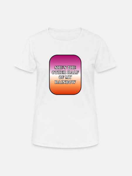 Lesbisches Paar - Frauen T-Shirt atmungsaktiv - Weiß