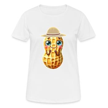 Erdnuss Erdnüsse Kinder Kind Nuss Nüsse - Frauen T-Shirt atmungsaktiv - Weiß - Vorne - AI Model Female 172 dark (172cm)
