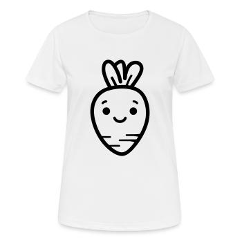 Carotte - T-shirt respirant Femme - blanc - Devant - AI Model Female 172 dark (172cm)