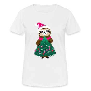 POD CUTE NOEL 5 - T-shirt respirant Femme - blanc - Devant - AI Model Female 172 dark (172cm)