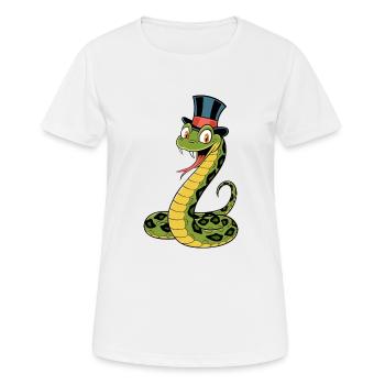 Serpent élégant - T-shirt respirant Femme - blanc - Devant - AI Model Female 172 dark (172cm)
