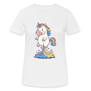 Licorne - T-shirt respirant Femme - blanc - Devant - AI Model Female 172 dark (172cm)
