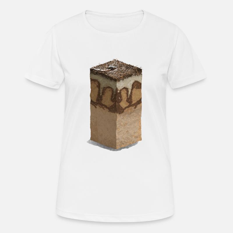 Forest soil - podzol - Women's Breathable T-Shirt - white
