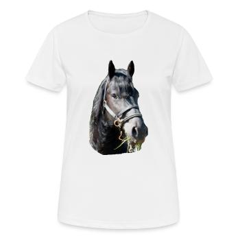 Friese Kopf - Frauen T-Shirt atmungsaktiv - Weiß - Vorne - AI Model Female 172 dark (172cm)