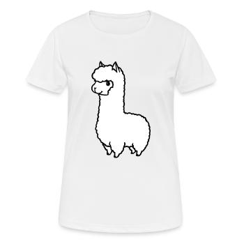 Llama lama alpaca - Women's Breathable T-Shirt - white - Front - AI Model Female 172 dark (172cm)