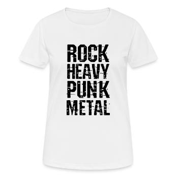 Rock Heavy Metal Musik - Frauen T-Shirt atmungsaktiv - Weiß - Vorne - AI Model Female 172 dark (172cm)