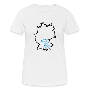 Bavière carte dessinée à la main, carte, bavarois - T-shirt respirant Femme - blanc - Devant - AI Model Female 172 dark (172cm)