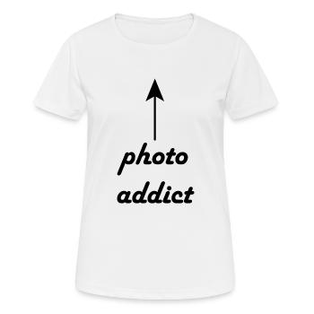 Photographie photographique Photographe photographe photographe - T-shirt respirant Femme - blanc - Devant - AI Model Female 172 dark (172cm)