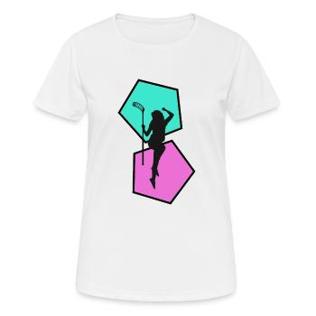 floorball joueur de floorball floorball-girl - T-shirt respirant Femme - blanc - Devant - AI Model Female 172 dark (172cm)