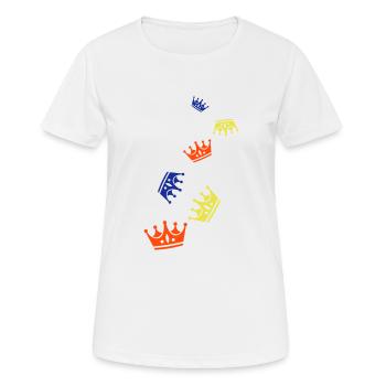Symbole de la couronne - T-shirt respirant Femme - blanc - Devant - AI Model Female 172 dark (172cm)