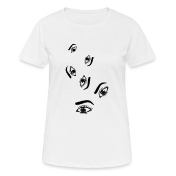 Augen symbol - Frauen T-Shirt atmungsaktiv - Weiß - Vorne - AI Model Female 172 dark (172cm)