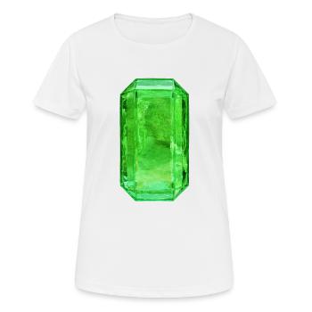 Cristal d’émeraude - T-shirt respirant Femme - blanc - Devant - AI Model Female 172 dark (172cm)