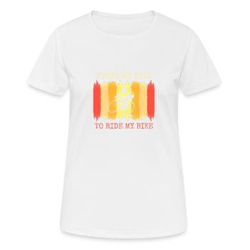 Je fais du vélo pour faire du vélo. - T-shirt respirant Femme - blanc - Devant - AI Model Female 172 dark (172cm)