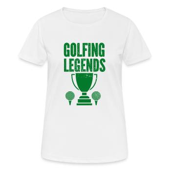 Golf - Golfclub Goldspieler Birdie Elite Luxus - Frauen T-Shirt atmungsaktiv - Weiß - Vorne - AI Model Female 172 dark (172cm)