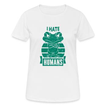 Grenouille - Animal amphibien - T-shirt respirant Femme - blanc - Devant - AI Model Female 172 dark (172cm)