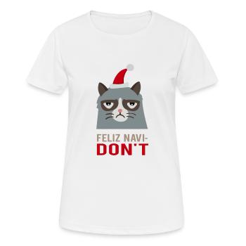 Feliz Navi DON'T / Weihnachtslied - Frauen T-Shirt atmungsaktiv - Weiß - Vorne - AI Model Female 172 dark (172cm)