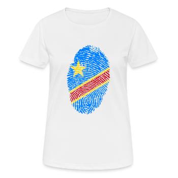 Kongo - Frauen T-Shirt atmungsaktiv - Weiß - Vorne - AI Model Female 172 dark (172cm)