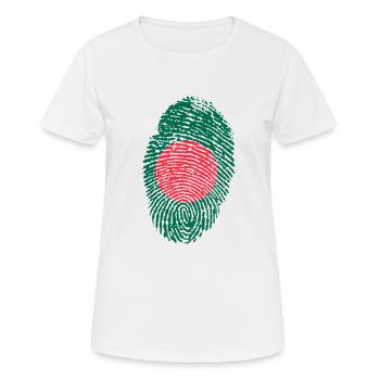 Bangladesh - T-shirt respirant Femme - blanc - Devant - AI Model Female 172 dark (172cm)