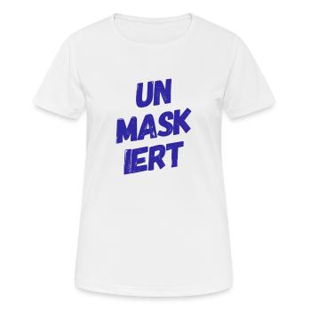 UN MASKED - Démasqué - Démasqué. NOUVEAU HIT! - T-shirt respirant Femme - blanc - Devant - AI Model Female 172 dark (172cm)