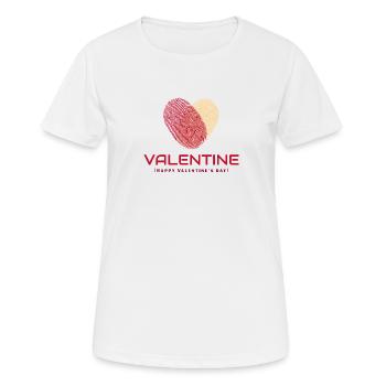 Happy Valentines day Forever lover - Frauen T-Shirt atmungsaktiv - Weiß - Vorne - AI Model Female 172 dark (172cm)