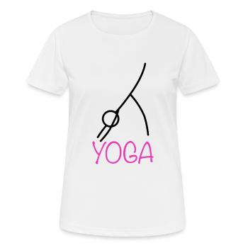 Yoga Posture - T-shirt respirant Femme - blanc - Devant - AI Model Female 172 dark (172cm)