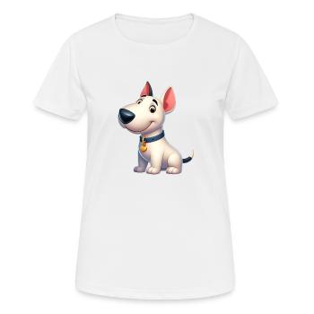 bull terrier - Women's Breathable T-Shirt - white - Front - AI Model Female 172 dark (172cm)