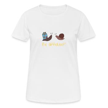 Soyez différent! - T-shirt respirant Femme - blanc - Devant - AI Model Female 172 dark (172cm)