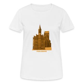 Perleberg Roland Rathaus Prignitz Brandenburg - Frauen T-Shirt atmungsaktiv - Weiß - Vorne - AI Model Female 172 dark (172cm)