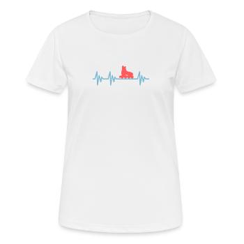 En ligne-skates rythme cardiaque Heartbeat Inliner - T-shirt respirant Femme - blanc - Devant - AI Model Female 172 dark (172cm)
