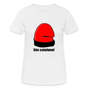 Catalan Soc - T-shirt respirant Femme - blanc - Devant - AI Model Female 172 dark (172cm)