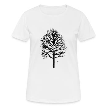 Baum - Frauen T-Shirt atmungsaktiv - Weiß - Vorne - AI Model Female 172 dark (172cm)
