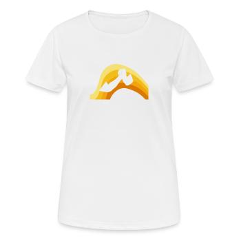 Strong Man Muscles - Women's Breathable T-Shirt - white - Front - AI Model Female 172 dark (172cm)