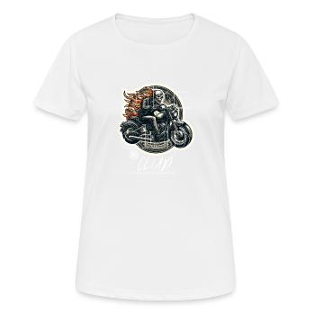 Couvercle de moto - T-shirt respirant Femme - blanc - Devant - AI Model Female 172 dark (172cm)