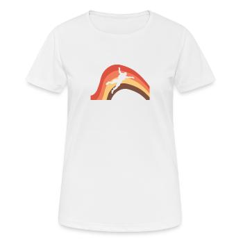 Skydiving Flugsport Skydive - Frauen T-Shirt atmungsaktiv - Weiß - Vorne - AI Model Female 172 dark (172cm)