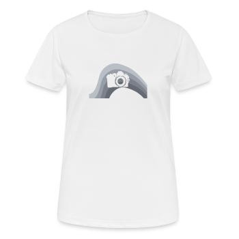 Photographie Séance photo Photographie - T-shirt respirant Femme - blanc - Devant - AI Model Female 172 dark (172cm)