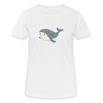 Marine Life Fin - Women's Breathable T-Shirt - white - Front - AI Model Female 172 dark (172cm)