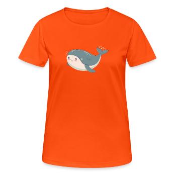 Marine Life Fin - Women's Breathable T-Shirt - neon orange - Front - AI Model Female 172 dark (172cm)