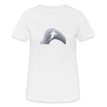 Rugby field - Women's Breathable T-Shirt - white - Front - AI Model Female 172 dark (172cm)