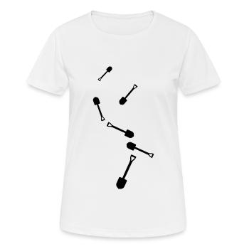 Schaufel icon Silhouette - Frauen T-Shirt atmungsaktiv - Weiß - Vorne - AI Model Female 172 dark (172cm)