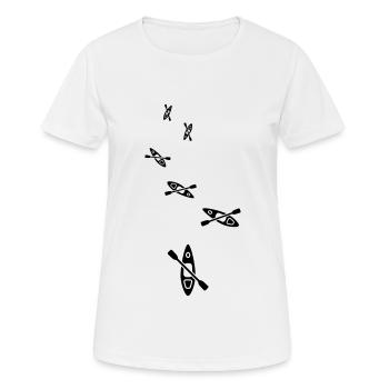 Kanu icon - Frauen T-Shirt atmungsaktiv - Weiß - Vorne - AI Model Female 172 dark (172cm)