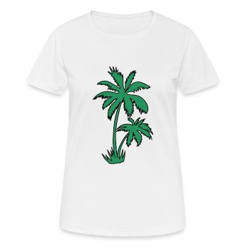 Palme - Frauen T-Shirt atmungsaktiv - Weiß - Vorne - AI Model Female 172 dark (172cm)