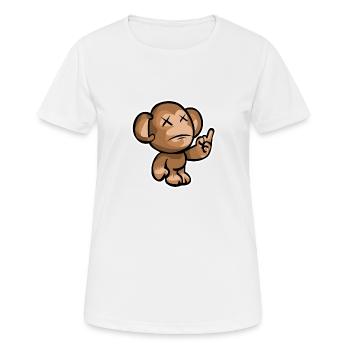 Affe - Frauen T-Shirt atmungsaktiv - Weiß - Vorne - AI Model Female 172 dark (172cm)