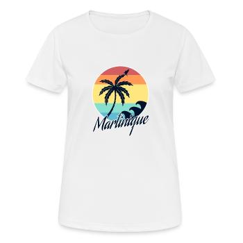 Martinique - T-shirt respirant Femme - blanc - Devant - AI Model Female 172 dark (172cm)