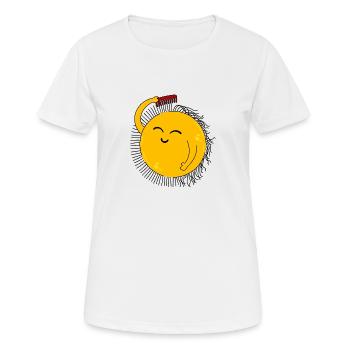 Soleil et positivité - T-shirt respirant Femme - blanc - Devant - AI Model Female 172 dark (172cm)