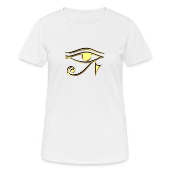 Auge des Horus, Horusauge, Schutzsymbol, Ägypten - Frauen T-Shirt atmungsaktiv - Weiß - Vorne - AI Model Female 172 dark (172cm)