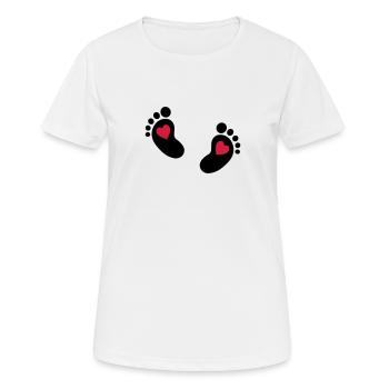 Baby feet - Women's Breathable T-Shirt - white - Front - AI Model Female 172 dark (172cm)