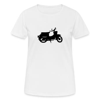 Simson avaler noir - T-shirt respirant Femme - blanc - Devant - AI Model Female 172 dark (172cm)